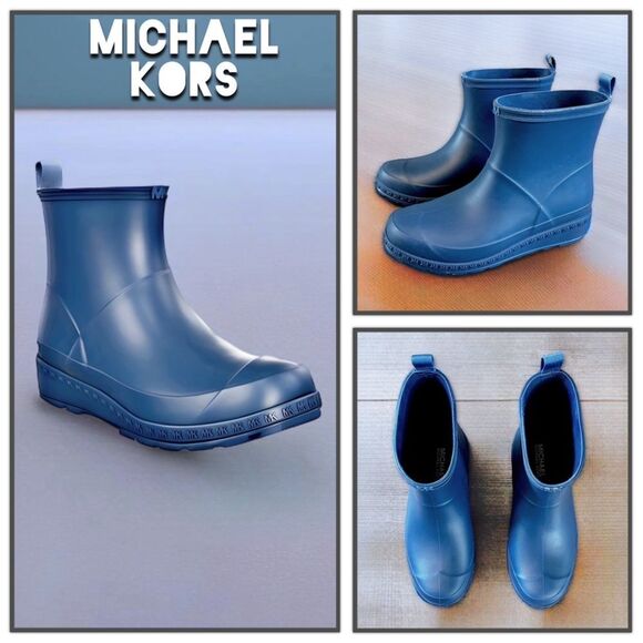 Michael Kors Mac Rain Bootie in River Blue - Picture 13 of 16